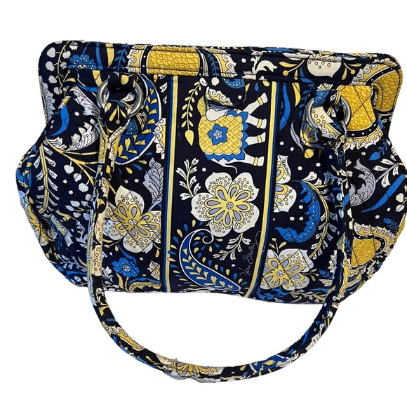 Vera Bradley Ellie Blue Elephant Small Hipster solid frame purse - Picture 4 of 6